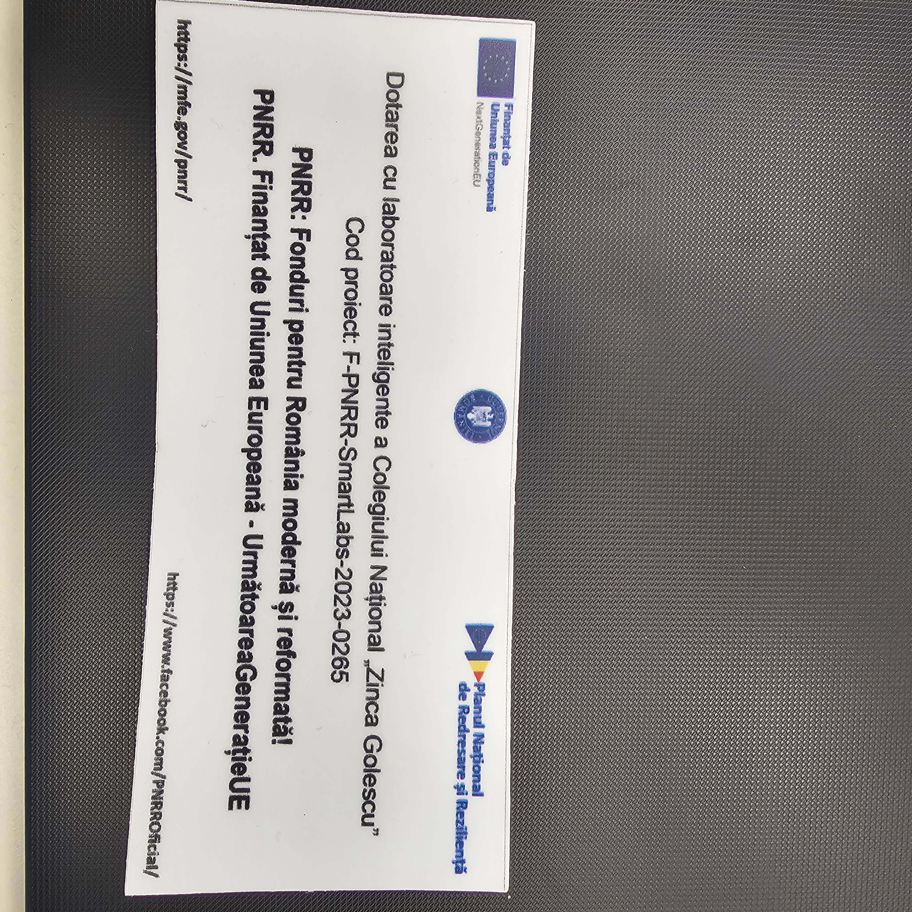 DOTAREA CU LABORATOARE INTELIGENTE A COLEGIULUI NAȚIONAL “ZINCA GOLESCU”